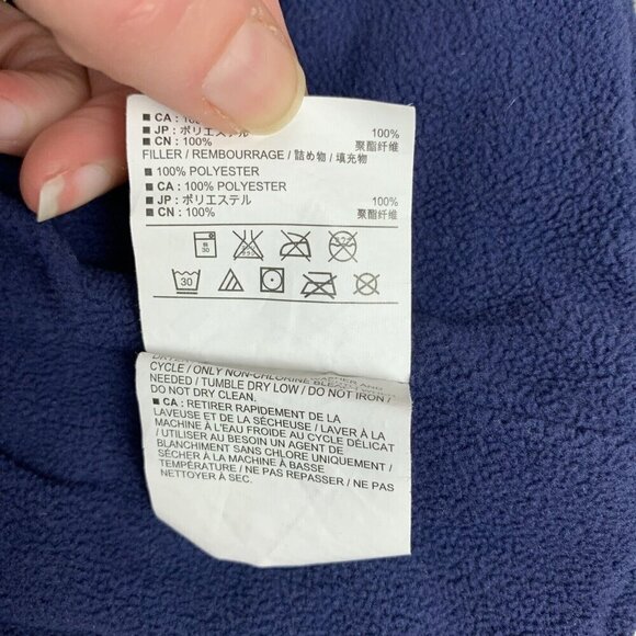 Old Navy Quilted Vest Blue Zip Gold Bow Equestrian Fall Puffer Girls 3-6 Months - Picture 8 of 11